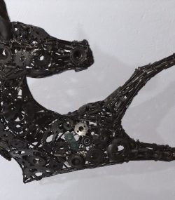 Scrap Metal Horse Sculpture Handmade Steel Art