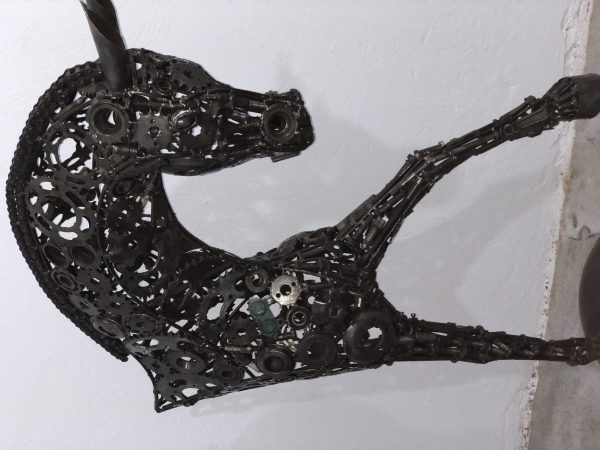 Scrap Metal Horse Sculpture Handmade Steel Art