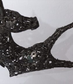 Scrap Metal Horse Sculpture Handmade Steel Art