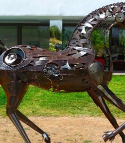 Handcrafted Scrap Metal Horse Sculpture - Handmade Steel Art