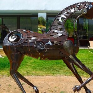 Handcrafted Scrap Metal Horse Sculpture - Handmade Steel Art