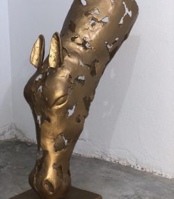 carved Horse Head statue  - Handmade Steel Art