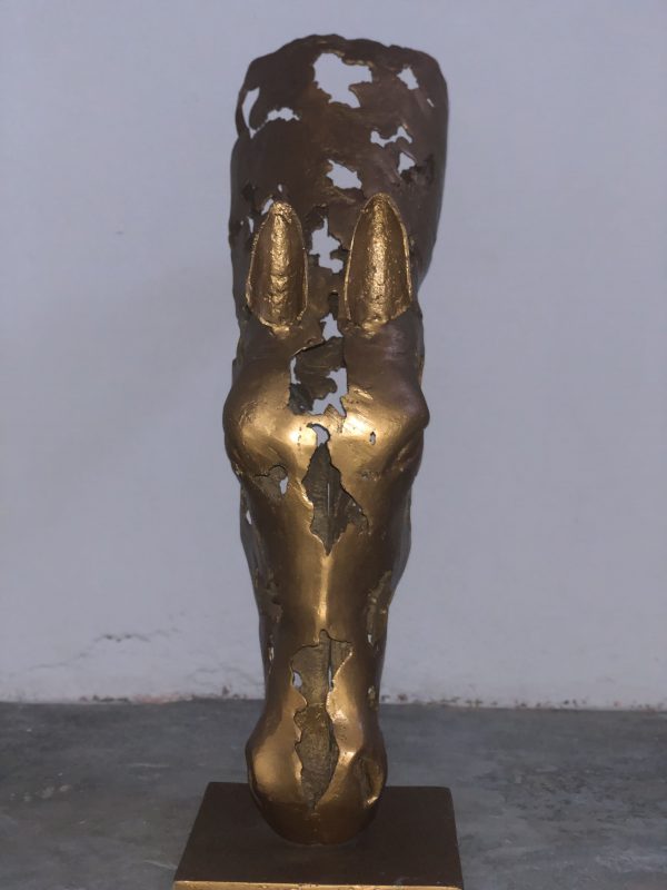 carved Horse Head statue  - Handmade Steel Art