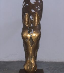 carved Horse Head statue - Handmade Steel Art