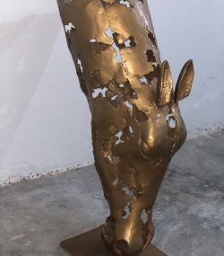 carved Horse Head statue  - Handmade Steel Art