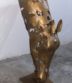 carved Horse Head statue - Handmade Steel Art