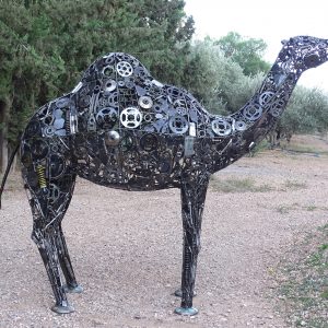 desert scrap camel statue- Handmade Steel Art