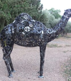 desert scrap camel statue- Handmade Steel Art