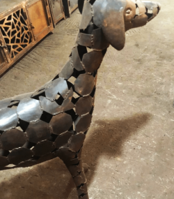 Recycled Metal sloughi Sculpture - Handmade Steel Art