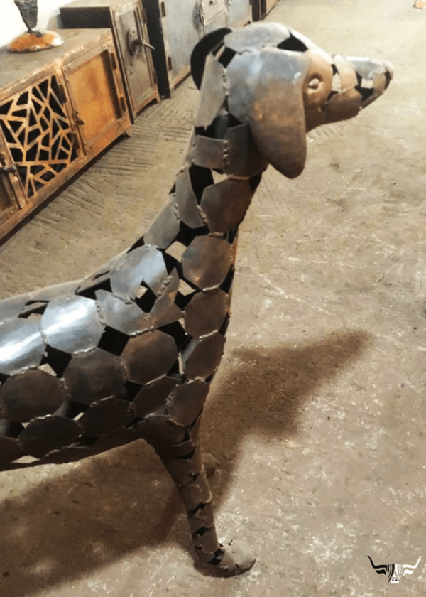 Recycled Metal sloughi Sculpture - Handmade Steel Art