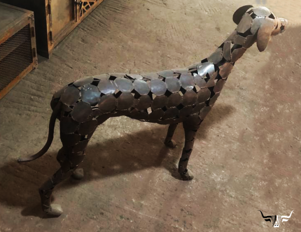 Recycled Metal sloughi Sculpture - Handmade Steel Art