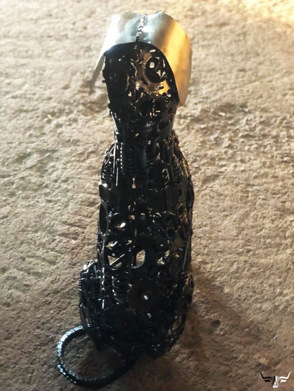 Artistic Steel Scrap dog Sculpture - Handmade Steel Art