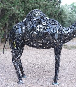desert scrap camel statue - Handmade Steel Art