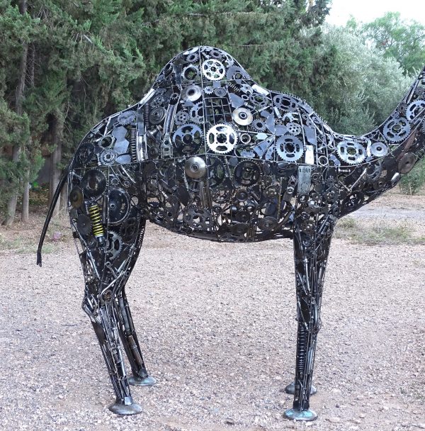 desert scrap camel statue - Handmade Steel Art