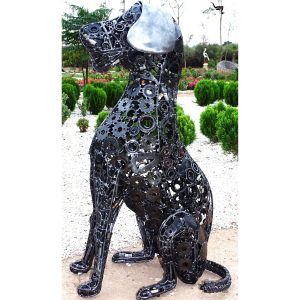 Artistic Steel Scrap dog Sculpture - Handmade Steel Art