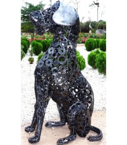 Artistic Steel Scrap dog Sculpture - Handmade Steel Art