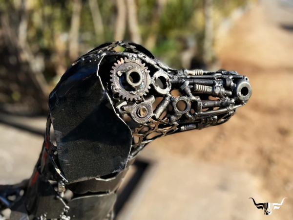 Artistic Steel Scrap dog Sculpture - Handmade Steel Art