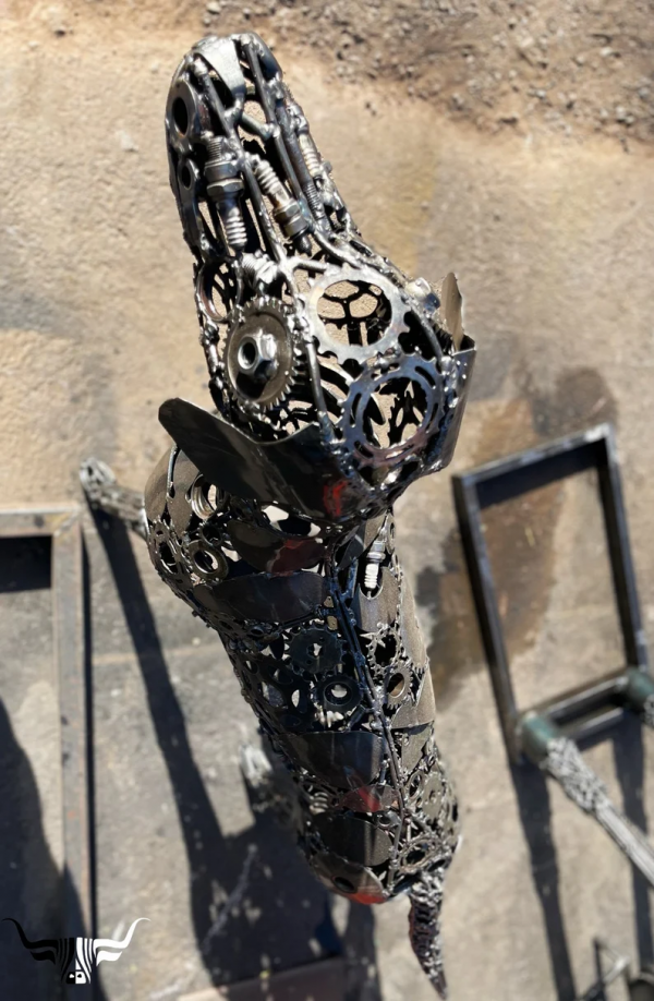 Artistic Steel Scrap dog Sculpture - Handmade Steel Art
