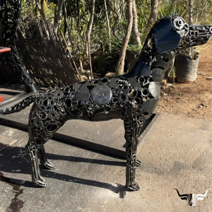 Artistic Steel Scrap dog Sculpture - Handmade Steel Art