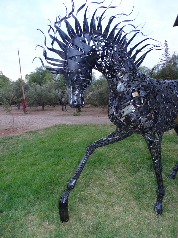 Handcrafted Scrap Metal Horse Sculpture - Handmade Steel Art