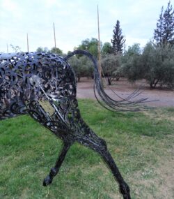 Handcrafted Scrap Metal Horse Sculpture - Handmade Steel Art