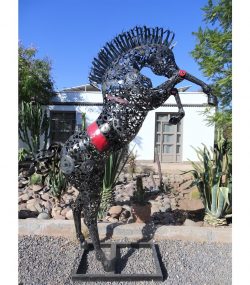 Handcrafted Scrap Metal Horse Sculpture - Handmade Steel Art