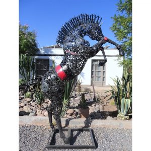 Handcrafted Scrap Metal Horse Sculpture - Handmade Steel Art