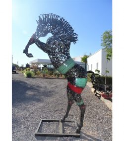 Handcrafted Scrap Metal Horse Sculpture - Handmade Steel Art