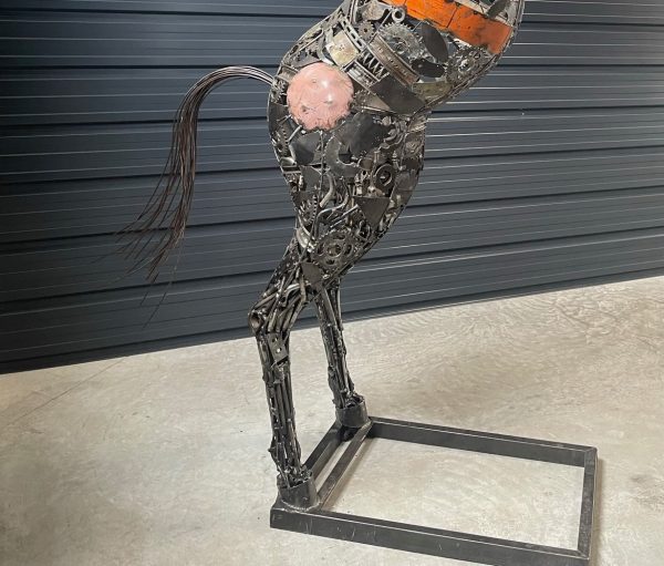 Handcrafted Scrap Metal Horse Sculpture - Handmade Steel Art