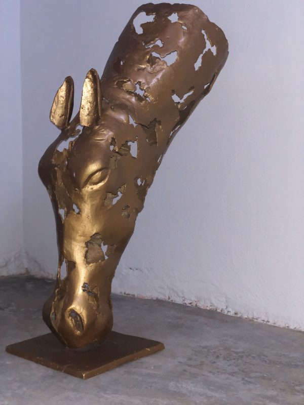 carved Horse Head statue  - Handmade Steel Art