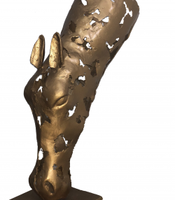 carved Horse Head statue - Handmade Steel Art