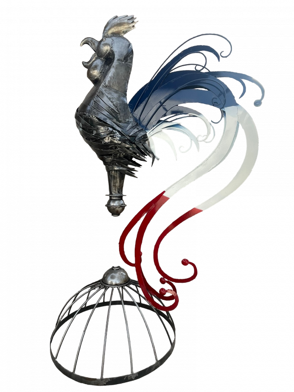 rooster metal statue -Eco-Friendly Scrap Metal Sculptures