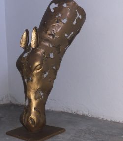 carved Horse Head statue - Handmade Steel Art