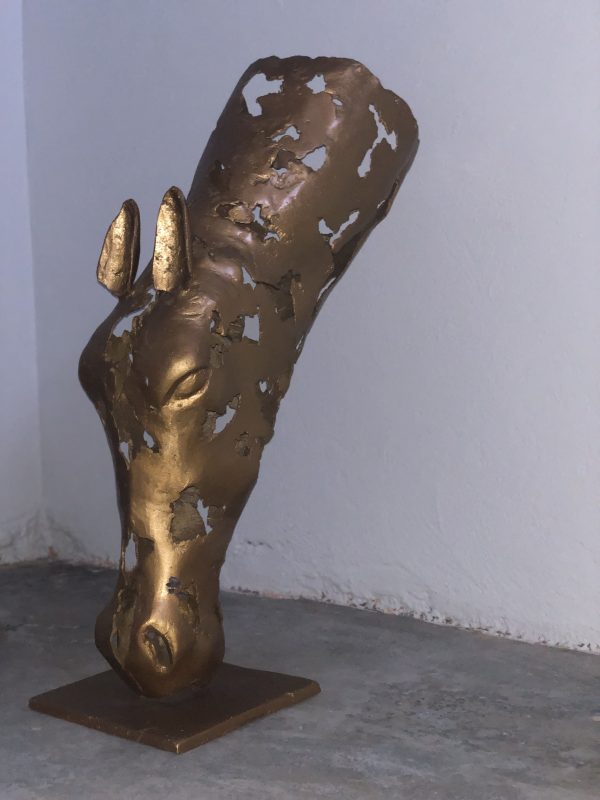 carved Horse Head statue - Handmade Steel Art