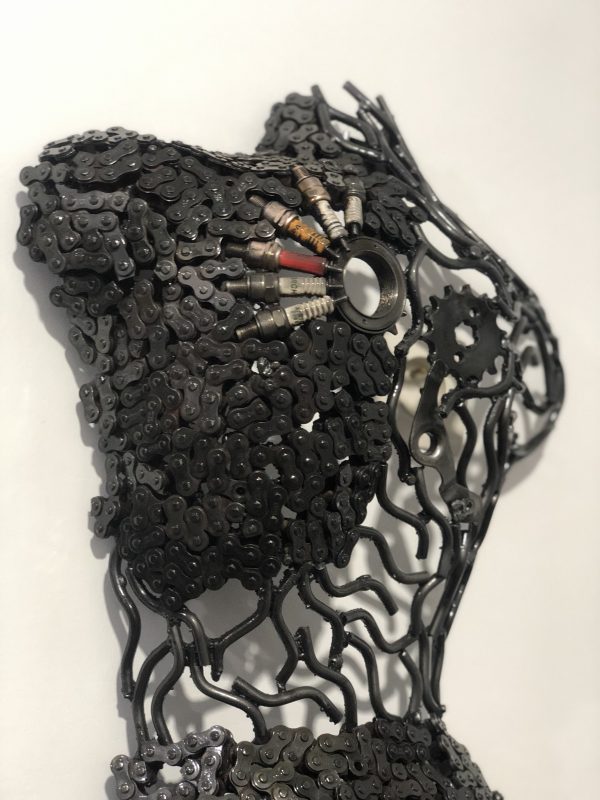 Female Torso Wall bust metal - Handmade Steel Art