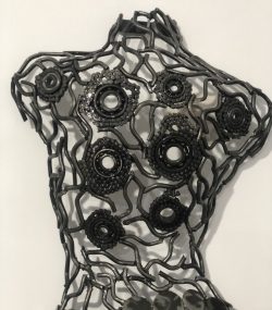 complexed Female Torso wall art - Handmade Steel Art