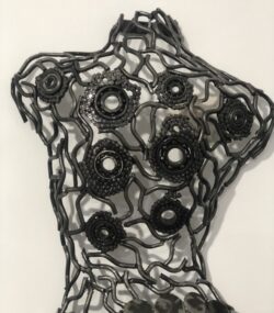 complexed Female Torso wall art - Handmade Steel Art