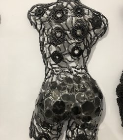 complexed Female Torso wall art - Handmade Steel Art