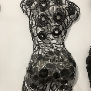 complexed Female Torso wall art - Handmade Steel Art