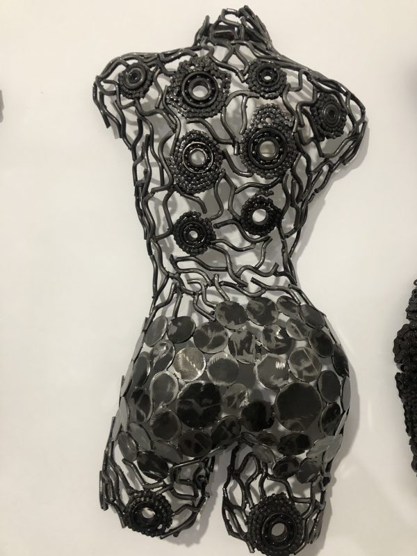 complexed Female Torso wall art - Handmade Steel Art