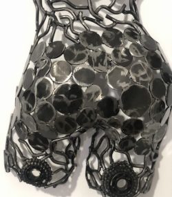 complexed Female Torso wall art - Handmade Steel Art