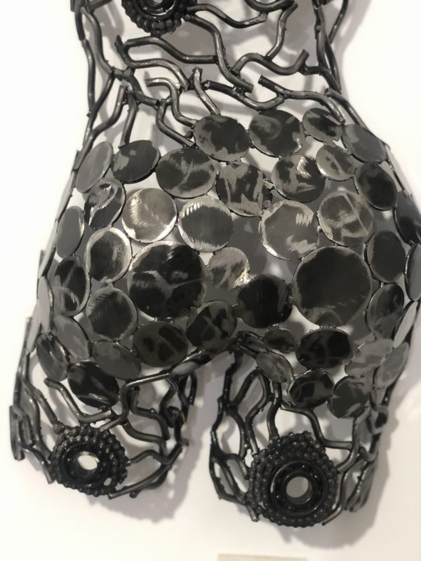complexed Female Torso wall art - Handmade Steel Art