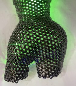 Contemporary Scrap Metal Sculpture Torso - Handmade Steel Art