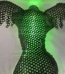 Contemporary Scrap Metal Sculpture Torso - Handmade Steel Art