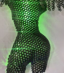 Contemporary Scrap Metal Sculpture Torso - Handmade Steel Art