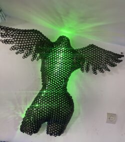 Contemporary Scrap Metal Sculpture Torso - Handmade Steel Art