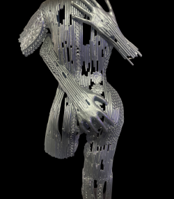Contemporary Scrap Metal Sculpture Torso -Stunning Handmade Metal Wall statue