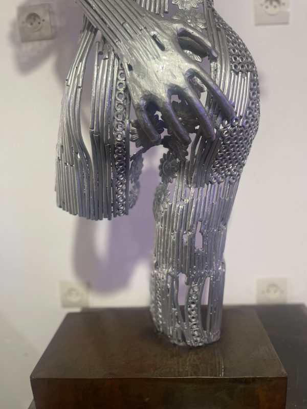 Contemporary Scrap Metal Sculpture Torso -Stunning Handmade Metal Wall statue