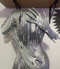 Contemporary Scrap Metal Sculpture Torso -Stunning Handmade Metal Wall statue
