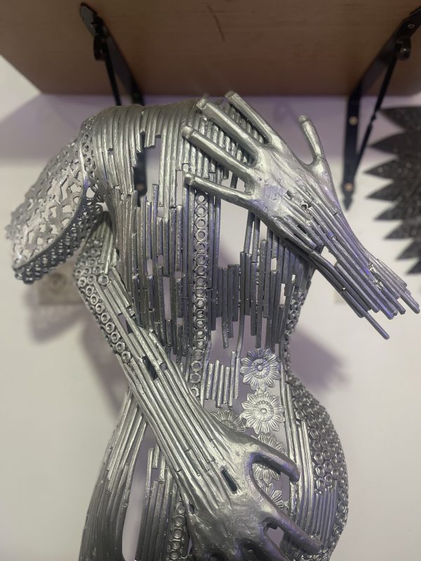 Contemporary Scrap Metal Sculpture Torso -Stunning Handmade Metal Wall statue